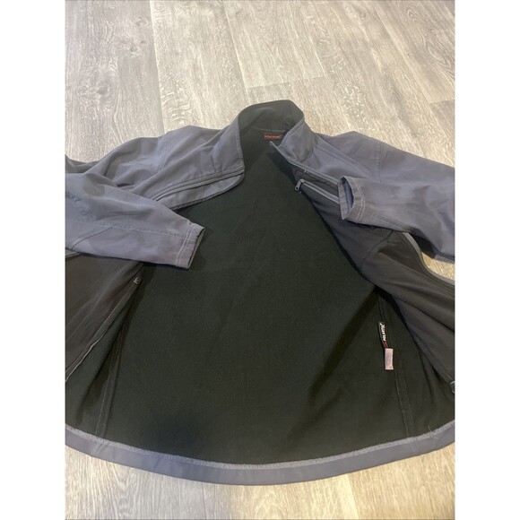 Marmot Men’s Polartec Black/Grey Camo  Full Zip Jacket Inside Zip Size Medium - Picture 9 of 13